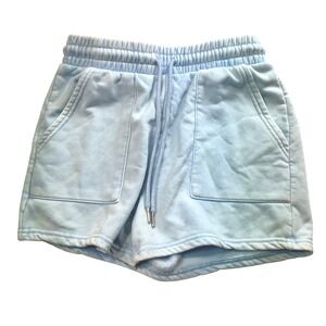 Manifest Offline Sweat Shorts Lounge Drawstring Pockets Blue White Marble‎  S